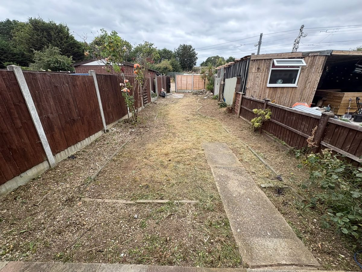 The same garden cleared
